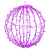 Vickerman X20LED09 180Lt X 20" Fold Flat Pink LED Jumbo Hanging Sphere.