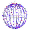 Vickerman X20LED31T 180Lt X 20" Fold Flat Red-Pure White-Blue LED Twinkle Jumbo Hanging Sphere.