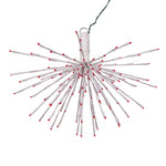 Vickerman X21W163 160Lt X 24" White Starburst Red 5Mm LED Lights.