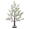 Vickerman X220720 2' Green Frosted Mini Pine Twig Tree Battery Operated Warm White 3Mm LED Lights.