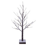 Vickerman X220820 2' Brown Frosted Twig Tree Battery Operated Warm White 3Mm Wide Angle LED Lights.