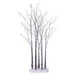 Vickerman X220940 4' Brown Frosted Twig Tree Grove Warm White 3Mm Wide Angle LED Lights 5 Piece Set.