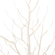 Vickerman X221040 4' White Birch Twig Tree Warm White 3Mm Wide Angle LED Lights.