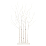 Vickerman X221540 4' White Birch Twig Tree Grove Warm White 3Mm Wide Angle LED Lights 5 Piece Set.