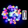 Vickerman X22G410 100 Light Multicolor LED Indoor/Outdoor 8 Function Cherry Light Set With Remote Control.