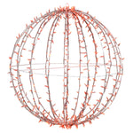 Vickerman X40LED08 480Lt X 40" Fold Flat Orange LED Jumbo Hanging Sphere.