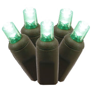 Vickerman X4B2814 150 Green Wide Angle LED Single Mold Christmas Net Light Set Brown Wire