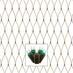 Vickerman X4B2814 150 Green Wide Angle LED Single Mold Christmas Net Light Set Brown Wire