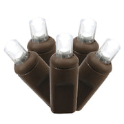 Vickerman X4B2819 150 Pure White Wide Angle LED Single Mold Christmas Net Light Set Brown Wire