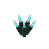 Vickerman X4G5732PBG 70 Teal M5 Faceted LED Light On Green Wire 4" Spacing X 24' Long Christmas Light Strand