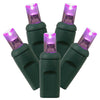 Vickerman X4G6706TPBG 70 Purpletwinkle LED Light On Green Wire 4" Spacing X 24' Long Light Strand.