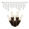 Vickerman X6B3101 70 Warm White M5 LED Single Mold Icicle Light On Brown Wire 9' Christmas Light Strand