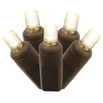 Vickerman X6B6701T 50 Warm White Twinkle Wide Angle LED Twinkle Light On Brown Wire 25' Light Strand.