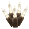 Vickerman X4B7101 100 Warm White Italian LED Light On Brown Wire 34' Christmas Light Strand