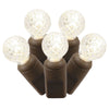 Vickerman X4B9101PBG 100 Warm White G12 LED Light On Brown Wire 34' Christmas Light Strand