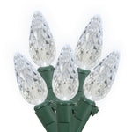 Vickerman X6G8805 200 Cool White C6 LED Light On Green Wire 100' Christmas Single Mold Light Strand
