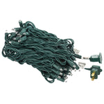 Vickerman X6G2705CSA 70 Cool White Wide Angle LED Single Mold Light On Green Wire 35' Christmas Light Strand