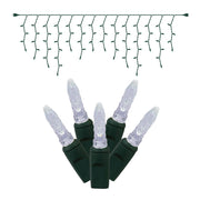 Vickerman X6G3105 70 Cool White M5 LED Icicle Light On Green Wire 9' Christmas Single Mold Light Strand