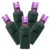Vickerman X6G6806 200 Purple Wide Angle LED Light On Green Wire 100' Christmas Single Mold Light Strand