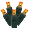 Vickerman X6G6808 200 Orange Wide Angle LED Light On Green Wire 100' Christmas Single Mold Light Strand