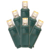 Vickerman X6G6541PBG 25' Warm White/Frosted Warm White LED Christmas Light Set. 50 Lights On Green Wire.