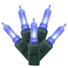 Vickerman X6G7502 50 Blue Italian LED Light On Green Wire 25' Christmas Single Mold Light Strand
