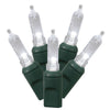 Vickerman X6G7509PBG 50 Pure White Italian LED Light On Green Wire 25' Christmas Single Mold Light Strand