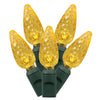 Vickerman X6G8807 200 Yellow C6 LED Light On Green Wire 100' Christmas Single Mold Light Strand
