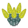 Vickerman X6G8533 50 Lime C6 LED Light On Green Wire 25' Christmas Single Mold Light Strand