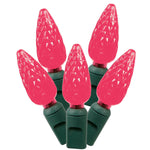 Vickerman X4G8135 100 Magenta C6 LED Single Mold Light On Green Wire 34' Christmas Light Strand