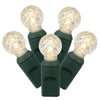 Vickerman X4G9101 100 Warm White G12 LED Single Mold Light On Green Wire 34' Christmas Light Strand