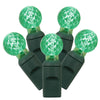 Vickerman X4G9104 100 Green G12 LED Light On Green Wire 34' Christmas Light Strand