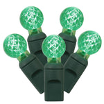 Vickerman X6G9504 50 Green G12 LED Light On Green Wire 25' Christmas Single Mold Light Strand