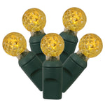 Vickerman X4G9107 100 Yellow G12 LED Single Mold Light On Green Wire 34' Christmas Light Strand