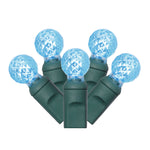 Vickerman X4G9132 100 Turquoise G12 LED Single Mold Light On Green Wire 34' Christmas Light Strand