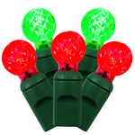 Vickerman X6G9523 50 Red-Green G12 LED Light On Green Wire 25' Christmas Single Mold Light Strand