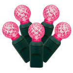 Vickerman X4G9135 100 Magenta G12 LED Single Mold Light On Green Wire 34' Christmas Light Strand