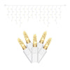 Vickerman X6W3201T 70 Warm White Twinkle M5 LED Icicle Light On White Wire 9' Light Strand.