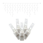 Vickerman X6W3209T 70 Pure White Twinkle M5 LED Icicle Light On White Wire 9' Light Strand.