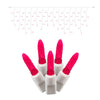 Vickerman X6W3235T 70 Magenta Twinkle M5 LED Icicle Light On White Wire 9' Light Strand.