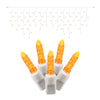 Vickerman X6W3208T 70 Orange Twinkle M5 LED Icicle Light On White Wire 9' Christmas Single Mold Light Strand