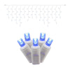 Vickerman X6W3302CSA 70 Blue Wide Angle LED Icicle Light On White Wire 9' Christmas Single Mold Light Strand