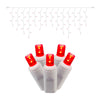 Vickerman X6W3303 70 Red Wide Angle LED Icicle Light On White Wire 9' Christmas Single Mold Light Strand