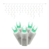 Vickerman X6W3304 70 Green Wide Angle LED Icicle Light On White Wire 9' Christmas Single Mold Light Strand