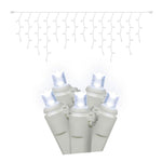 Vickerman X6W3305 70 Cool White Wide Angle LED Icicle Light On White Wire 9' Light Strand.