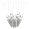 Vickerman X6W3309 70 Pure White Wide Angle LED Icicle Light On White Wire 9' Light Strand.