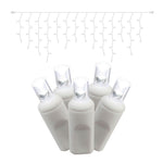Vickerman X6W3309 70 Pure White Wide Angle LED Icicle Light On White Wire 9' Light Strand.