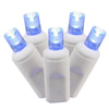 Vickerman X6W6102 100 Blue Wide Angle LED Light On White Wire 50' Christmas Single Mold Light Strand