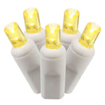 Vickerman X6W6107 100 Yellow Wide Angle LED Light On White Wire 50' Christmas Single Mold Light Strand