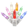 Vickerman X6W7500 50 Multi-Colored Italian LED On White Wire 25' Christmas Single Mold Light Strand